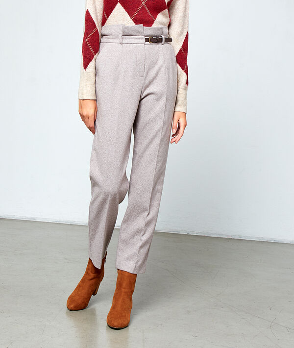Pantalon taille haute ceinturé Pantalon taille haute ceinturé