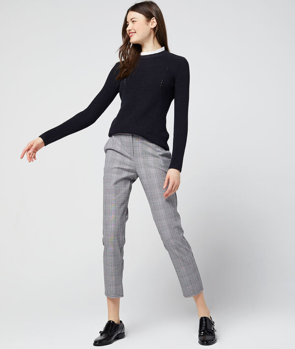 Pantalon cigarette à motifs Prince de Galles Pantalon cigarette à motifs Prince de Galles