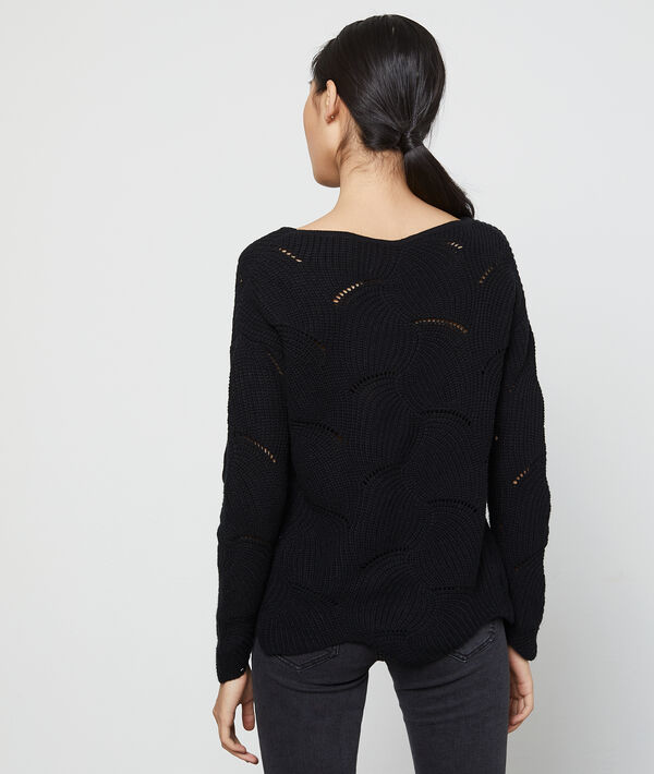 Pull en grosse maille ajourée Pull en grosse maille ajourée