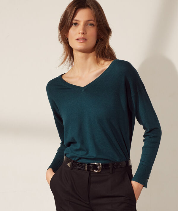 Pull col v en maille fine Pull col v en maille fine