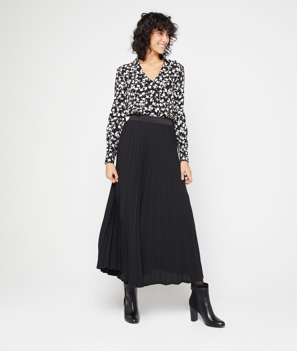 Jupe Longue Plissée ONLY Onlstar Life - Noir - Taille S - 100% Polyester - Style Moderne Et Fluide