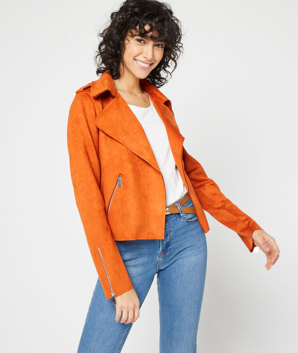 Veste de biker effet daim Veste de biker effet daim