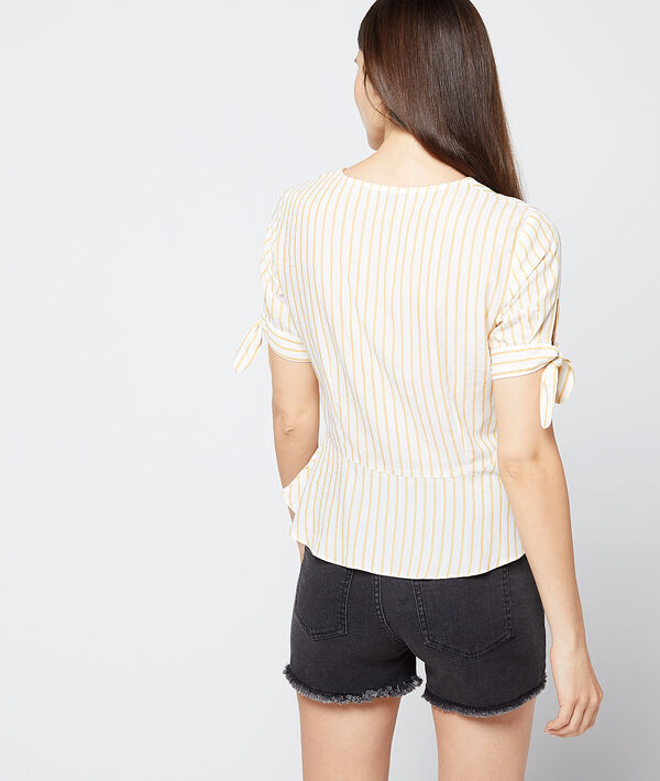 Blouse manches nouées à rayures Blouse manches nouées à rayures