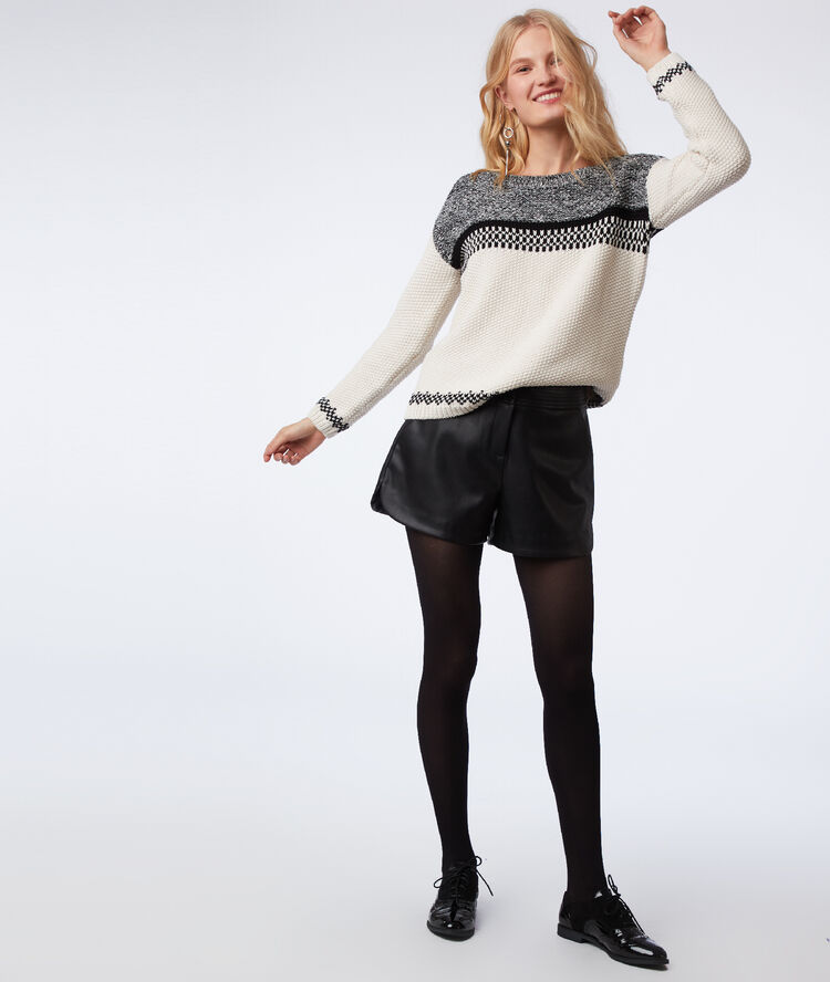 Short simili cuir noir.
