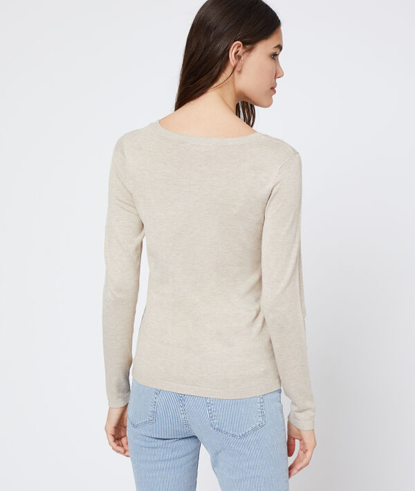 Pull col rond en maille fine Pull col rond en maille fine