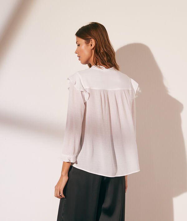 Chemise à volants avec détails en dentelle Chemise à volants avec détails en dentelle