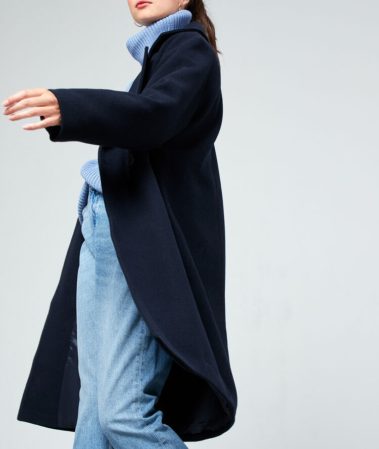 Manteau masculin long marine.