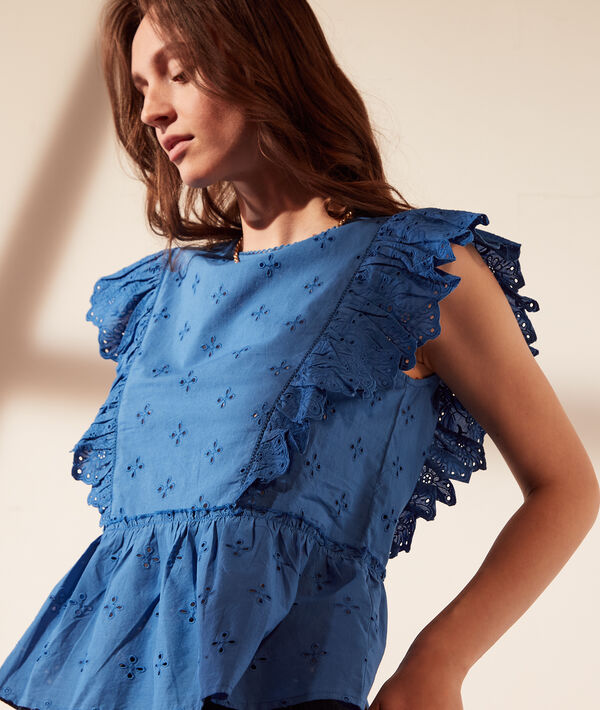 Top à volants avec broderie anglaise Top à volants avec broderie anglaise