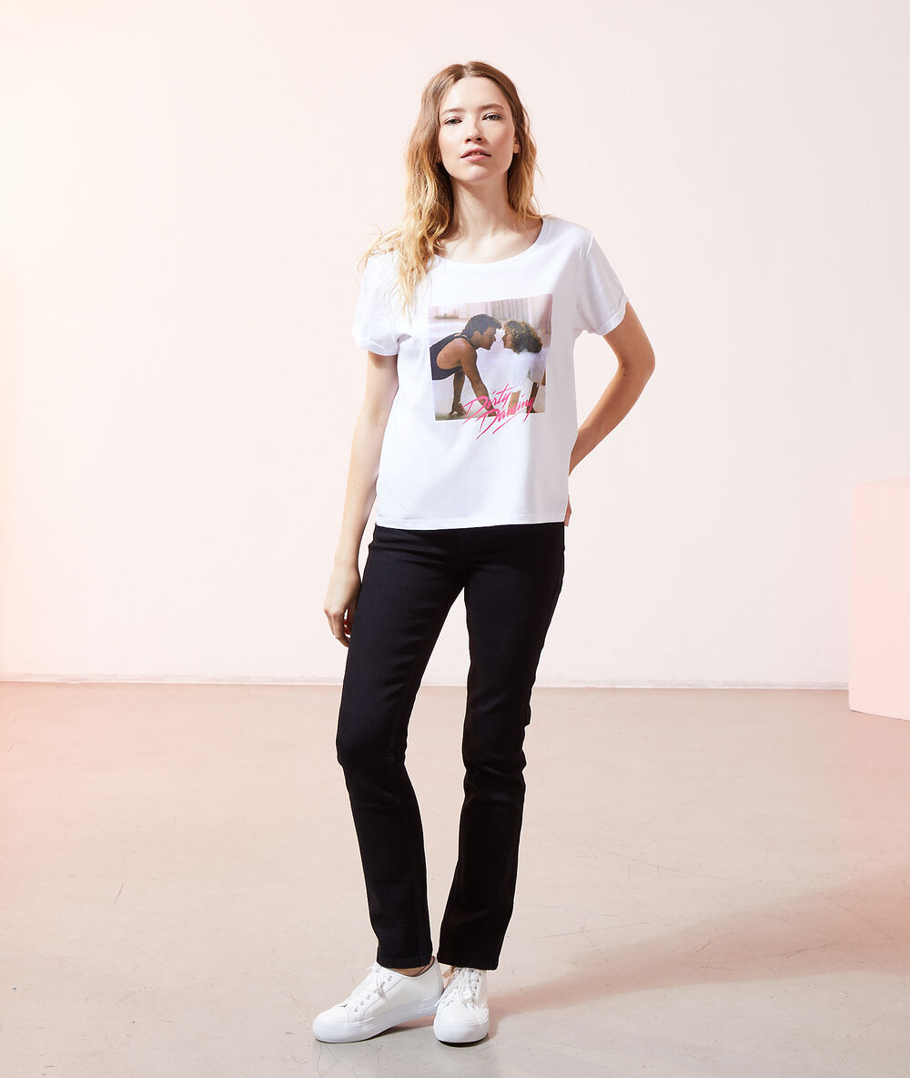 T-shirt "dirty dancing" blanc.