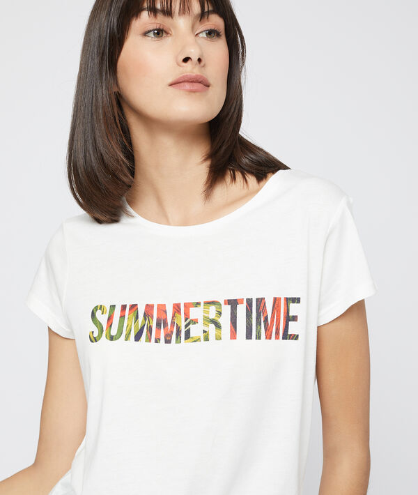 T-shirt "summertime" ecru.