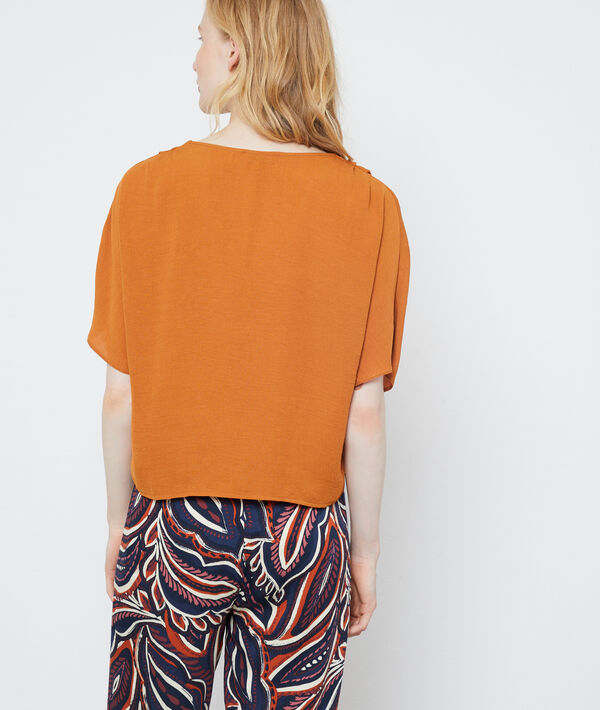 Blouse col v à boutons Blouse col v à boutons