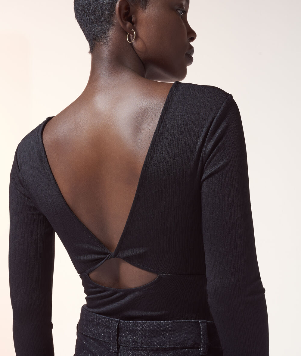 Body dos ouvert noir.