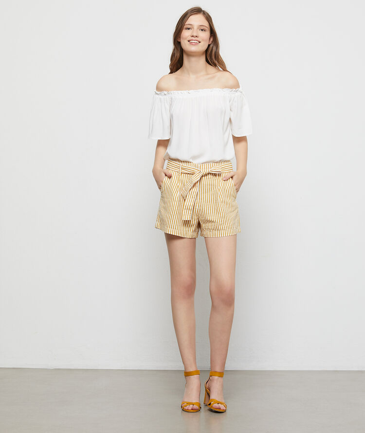 Top bustier ecru.