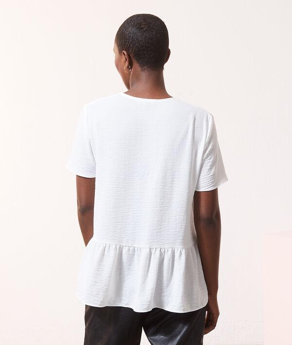 Blouse col V détails guipûre Blouse col V détails guipûre
