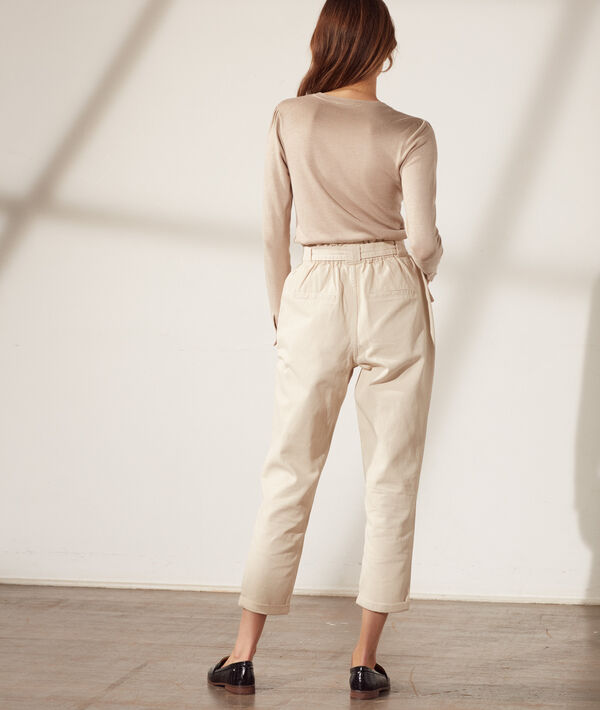 Pantalon ceinturé coupe carotte Pantalon ceinturé coupe carotte