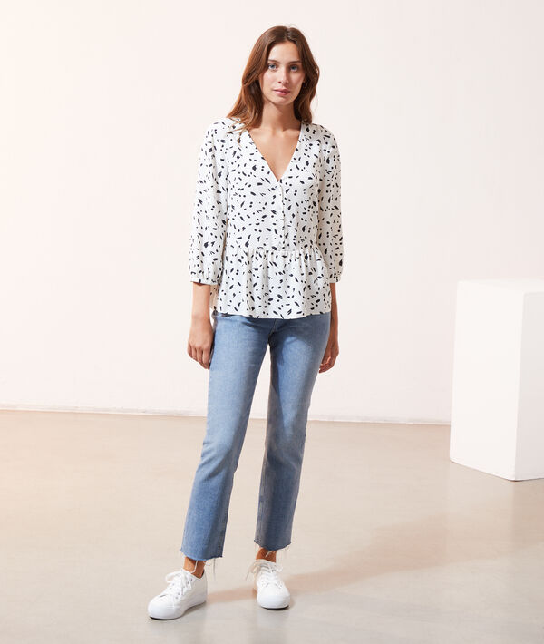 Blouse volantée à boutons Blouse volantée à boutons