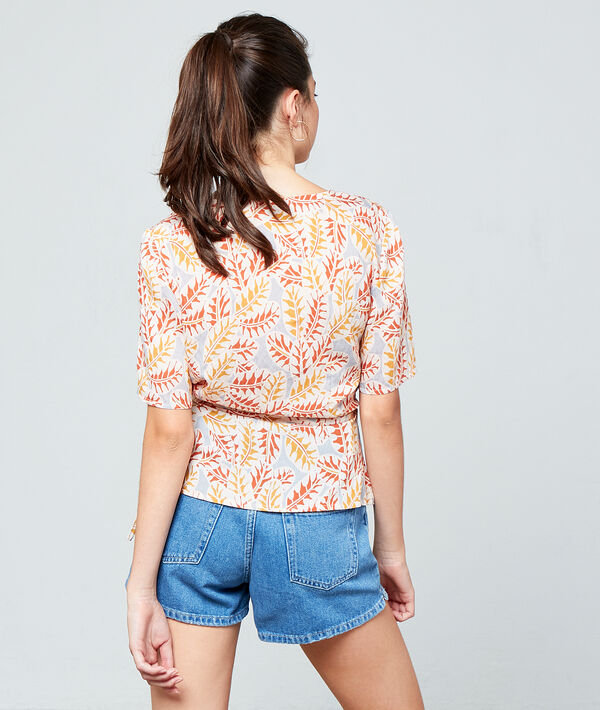 Blouse cache-coeur à nouer Blouse cache-coeur à nouer