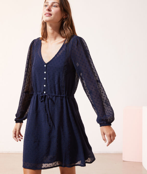 Robe en plumetis à nouer Robe en plumetis à nouer