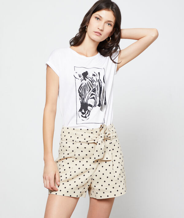 Short ceinturé à pois Short ceinturé à pois