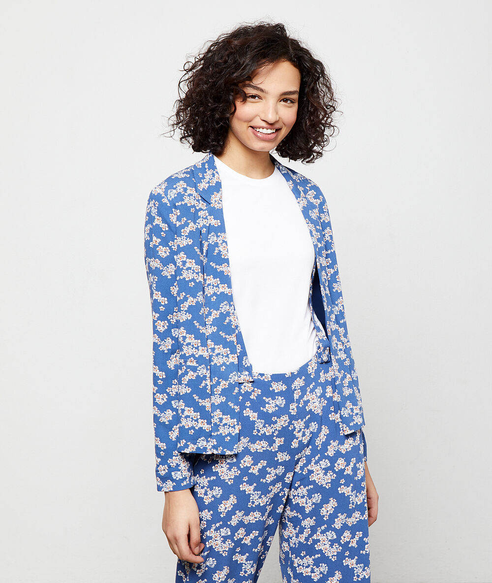 Veste de tailleur imprimé fleuri moonlight.