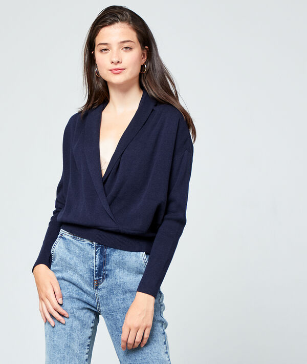 Pull cache-coeur en maille fine Pull cache-coeur en maille fine