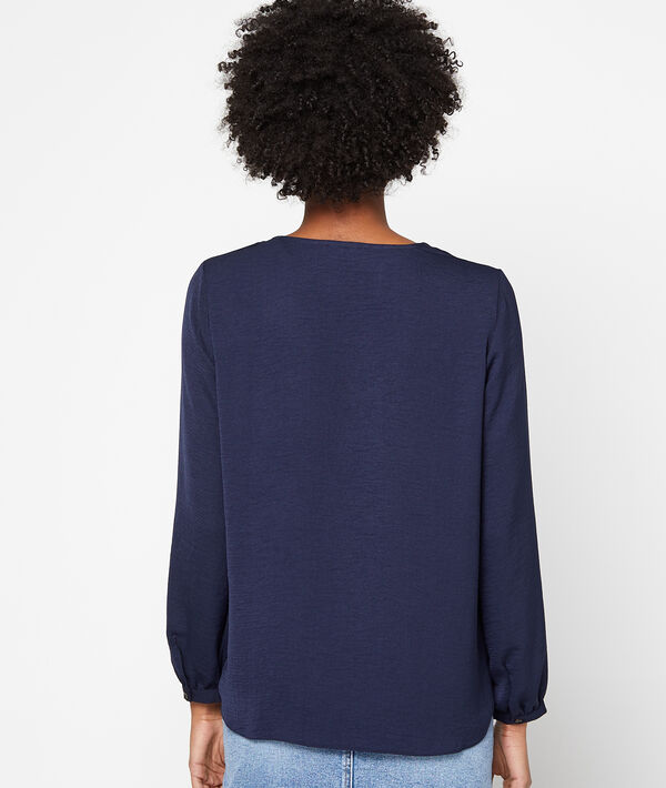 Blouse boutonnée à col v Blouse boutonnée à col v