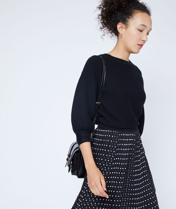 Sac cartable verni noir.