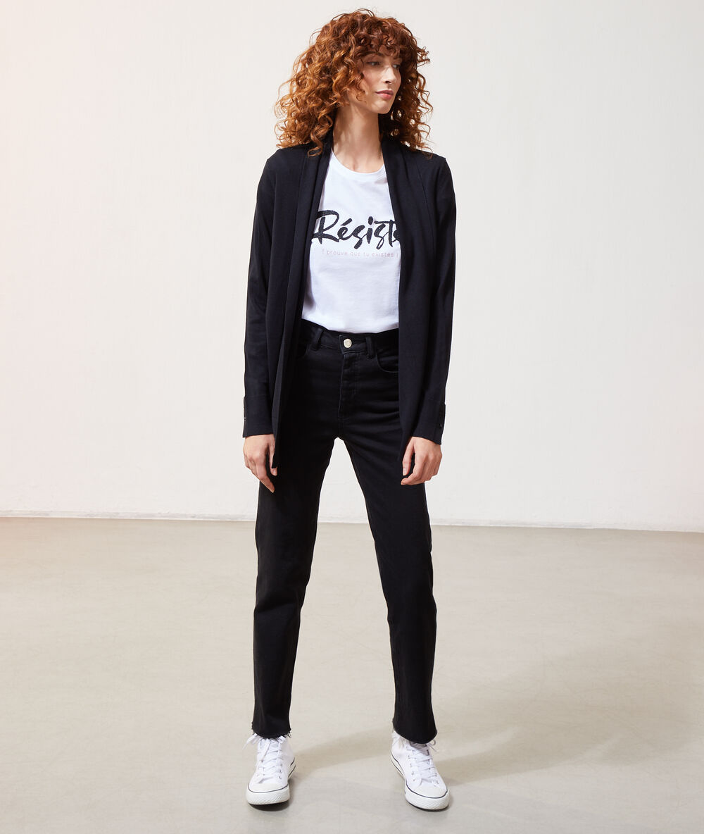 T-shirt "résiste prouve que tu existes" blanc.