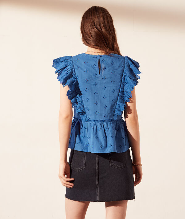 Top à volants avec broderie anglaise Top à volants avec broderie anglaise