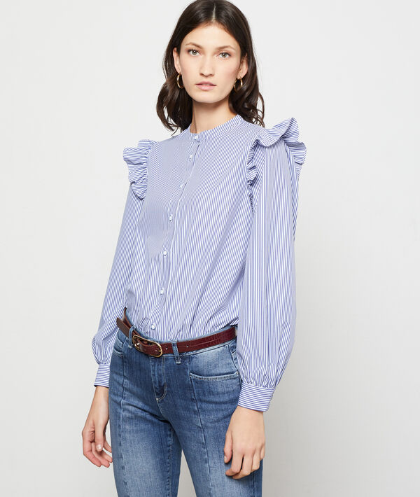 Chemise volantée à rayures Chemise volantée à rayures