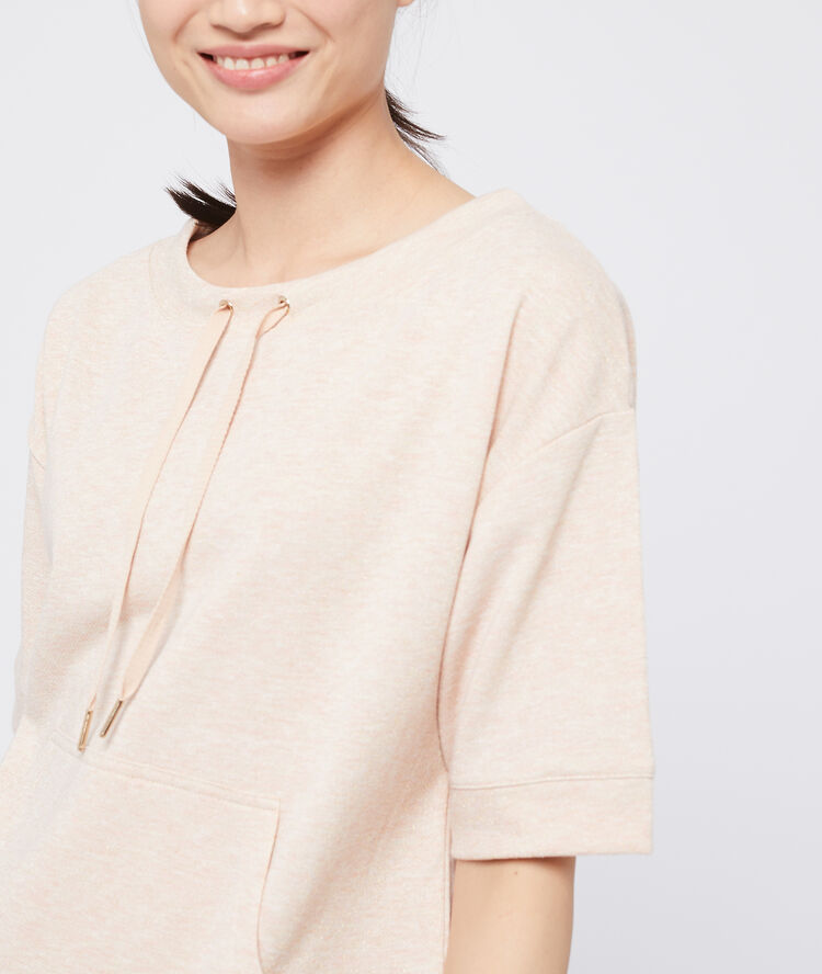 T-shirt effet sweat rose pale.