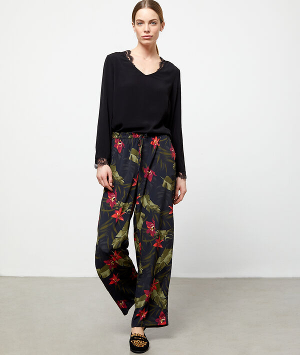 Blouse col v à guipure Blouse col v à guipure