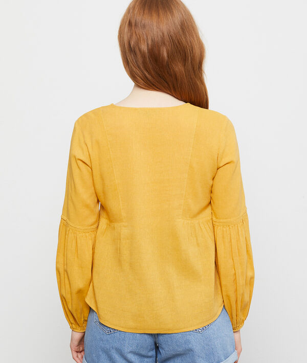 Blouse col v à guipure Blouse col v à guipure