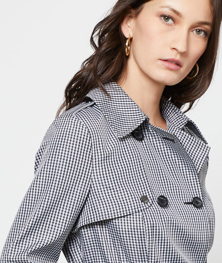 Trench à imprimé vichy black.