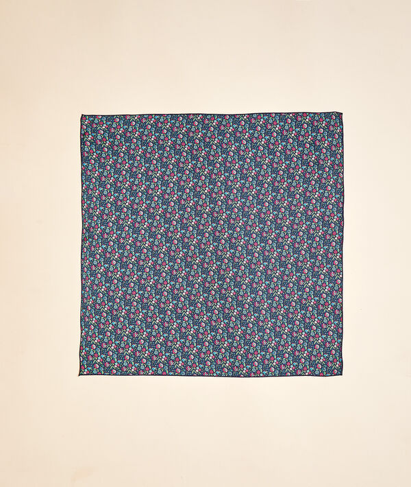 Foulard 44 x 44 cm imprimé fleuri Foulard 44 x 44 cm imprimé fleuri