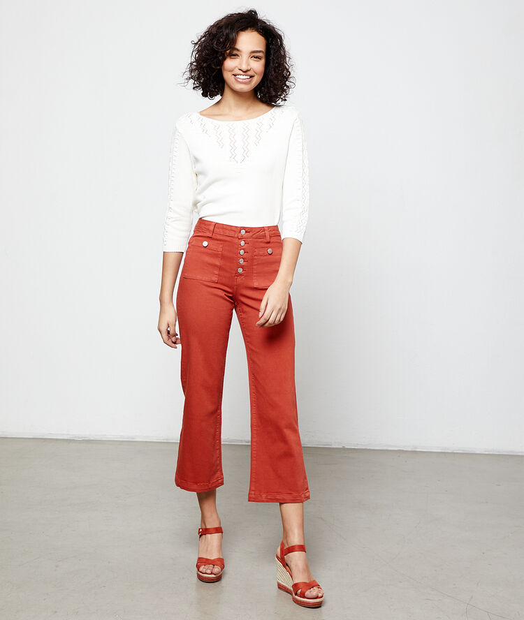 Jean flare brique.