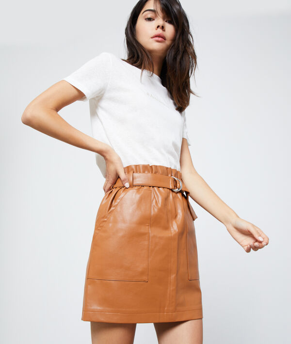 T-shirt "attractive" en coton creme.