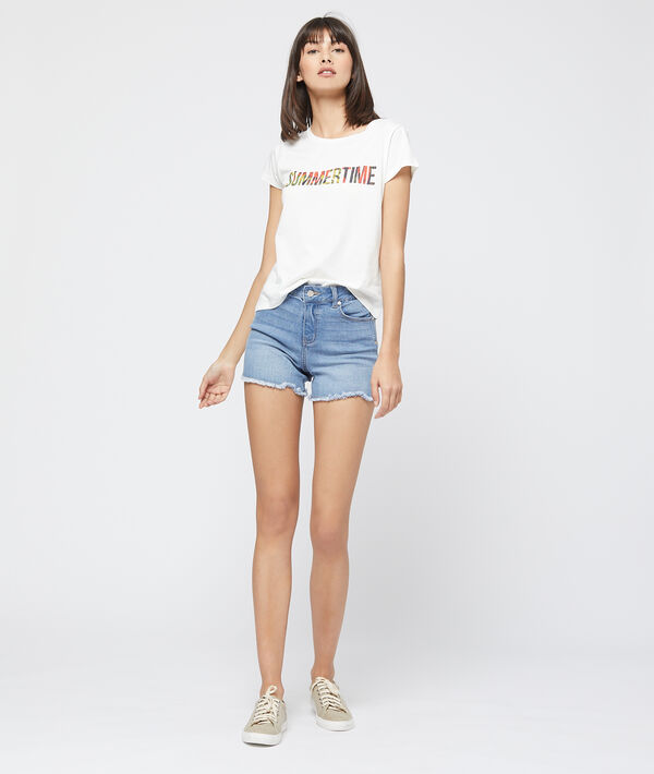 T-shirt "summertime" ecru.