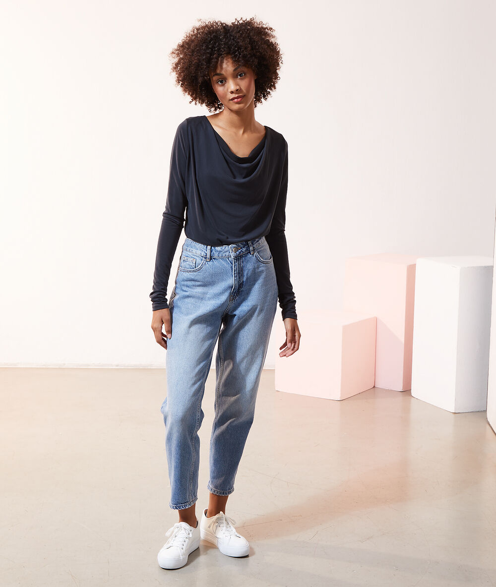 Body col bénitier 2 en 1 - brassière intégrée noir.