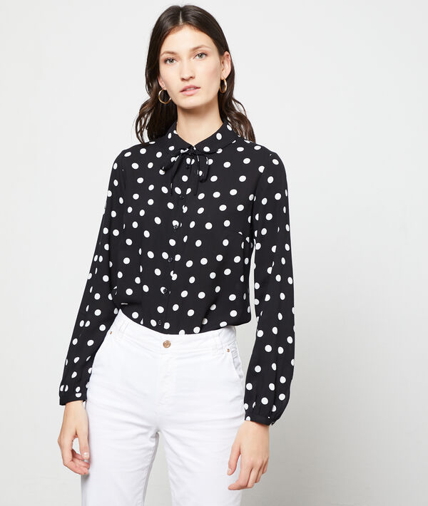 Blouse col claudine à pois Blouse col claudine à pois