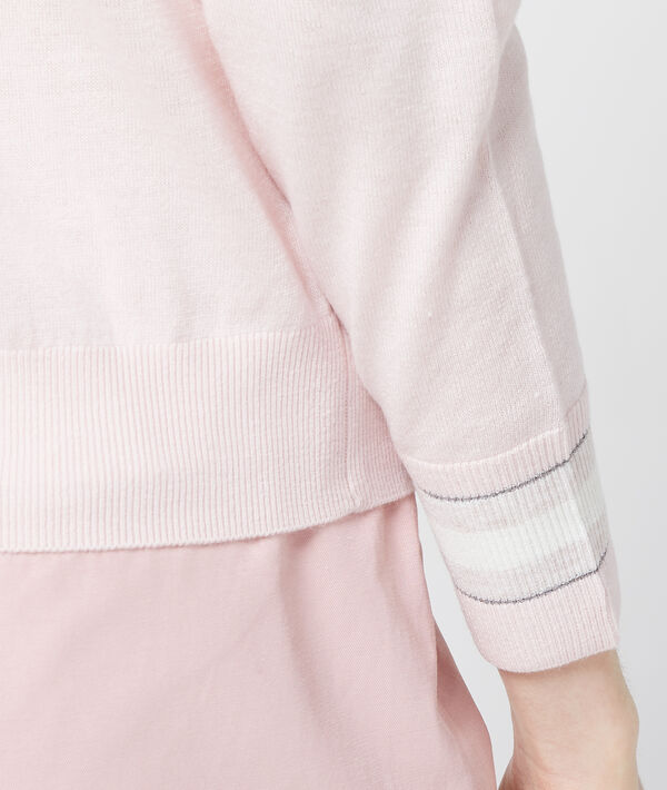 Pull imprimé patchwork nude.
