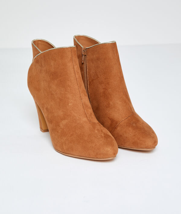 Bottines à talon effet daim Bottines à talon effet daim