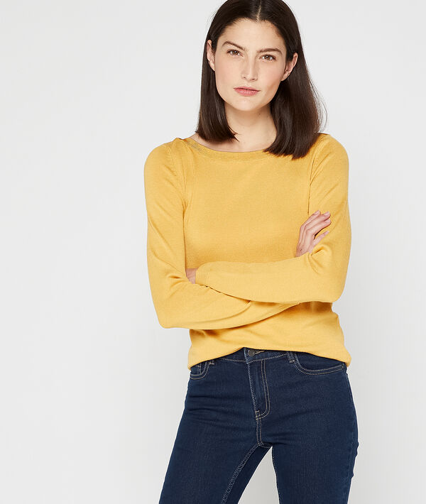 Pull col bateau en maille fine Pull col bateau en maille fine