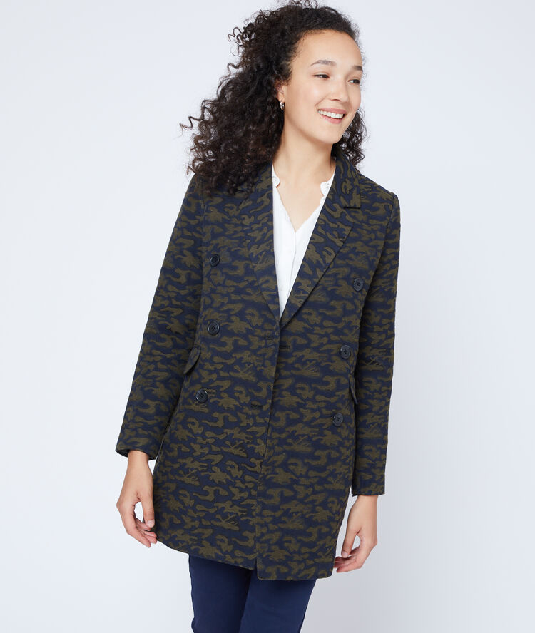 Manteau imprimé militaire marine.
