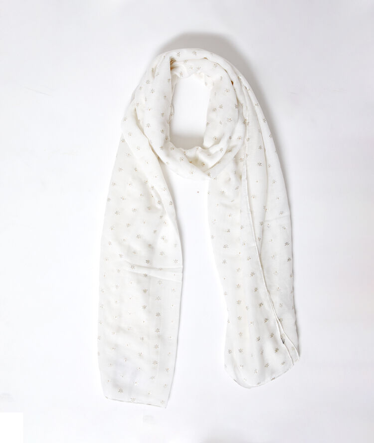 Foulard à motifs floral blanc.