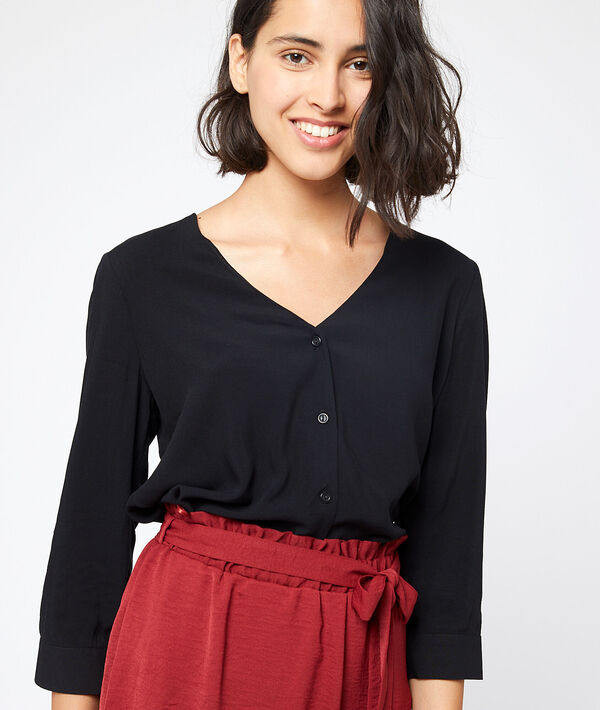 Blouse col v boutonnée Blouse col v boutonnée