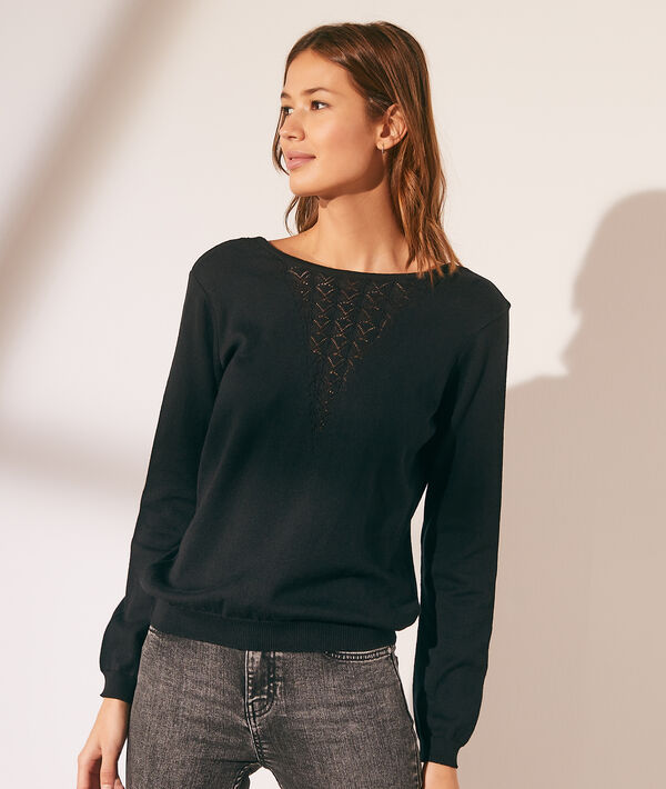 Pull avec dentelle dans le dos Pull avec dentelle dans le dos