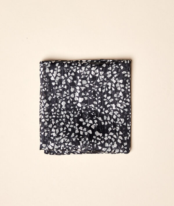 Foulard 44 x 44 cm fleuri fils métallisés Foulard 44 x 44 cm fleuri fils métallisés
