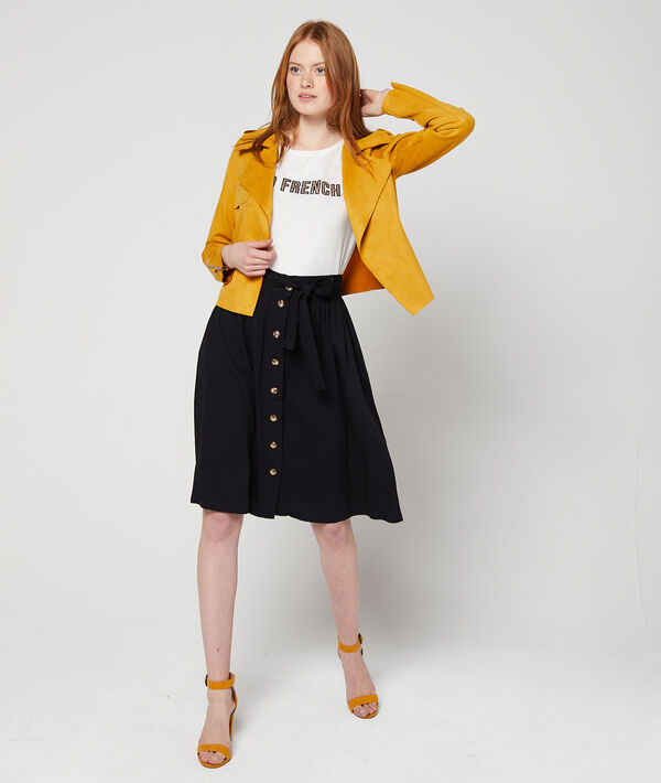 T-shirt "so french" brodé 100% coton ecru.
