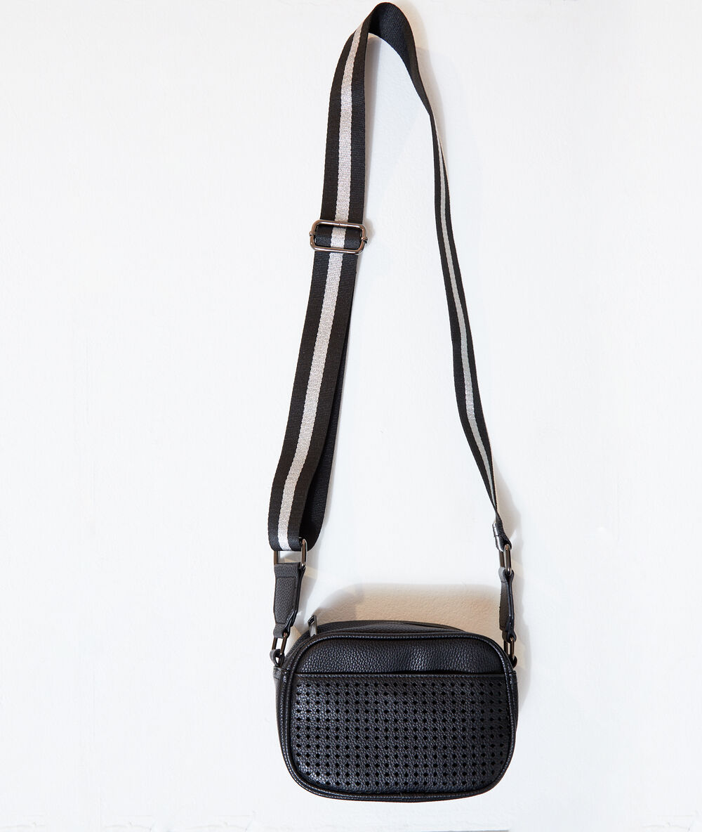 Sac besace noir.